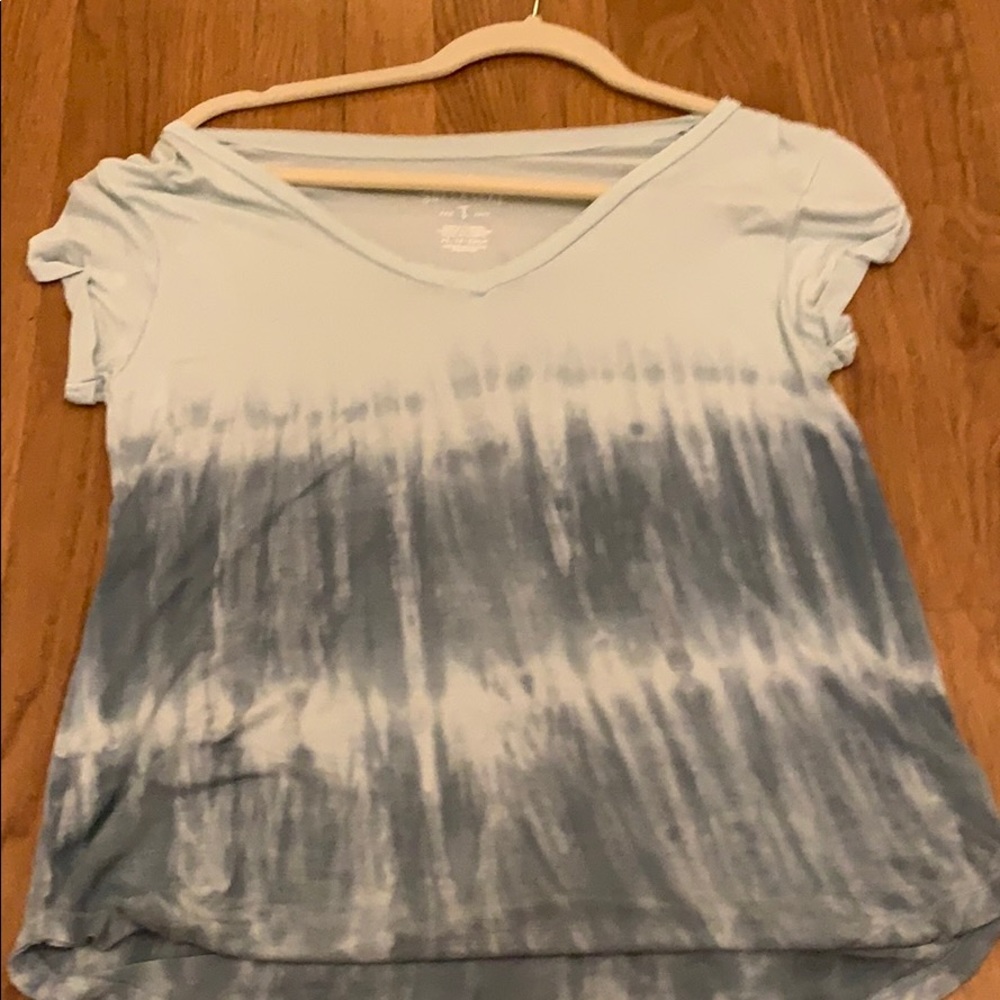 Tie dye V neck Tee Soft American Eagle